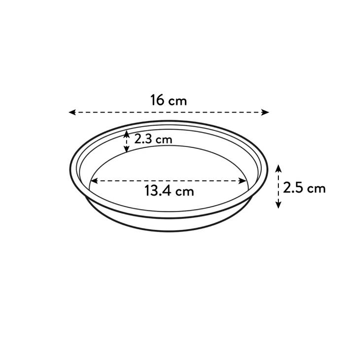 uni-saucer round 16cm transparent